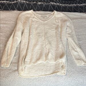 Knox Rose Ivory Chunky V-Neck Pullover Sweater